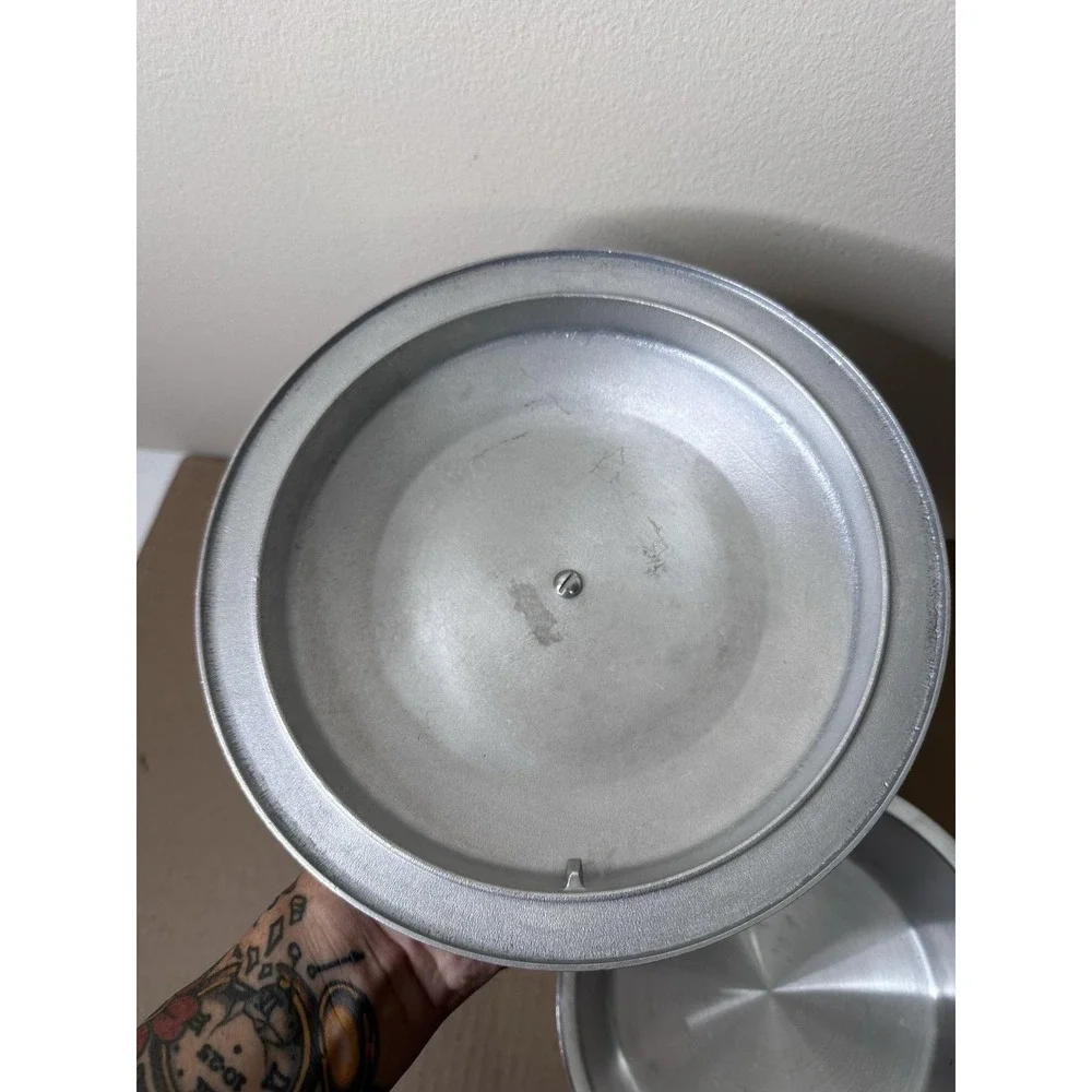 Vintage Miracle Maid Cookware Aluminum Double Boiler Saucepan Pot W Lid 7 In USA